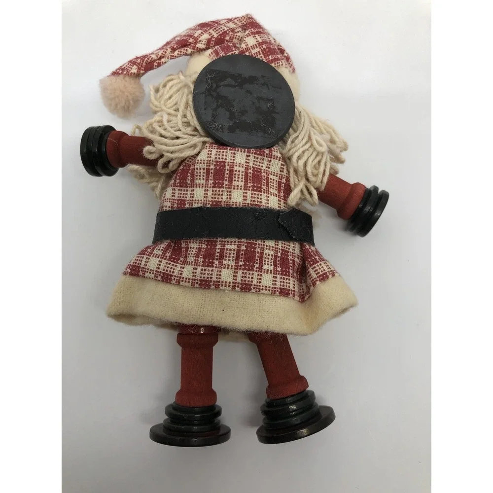 Unique Handmade Santa Claus Christmas Magnet Holiday Refrigerator Magnet Buttons